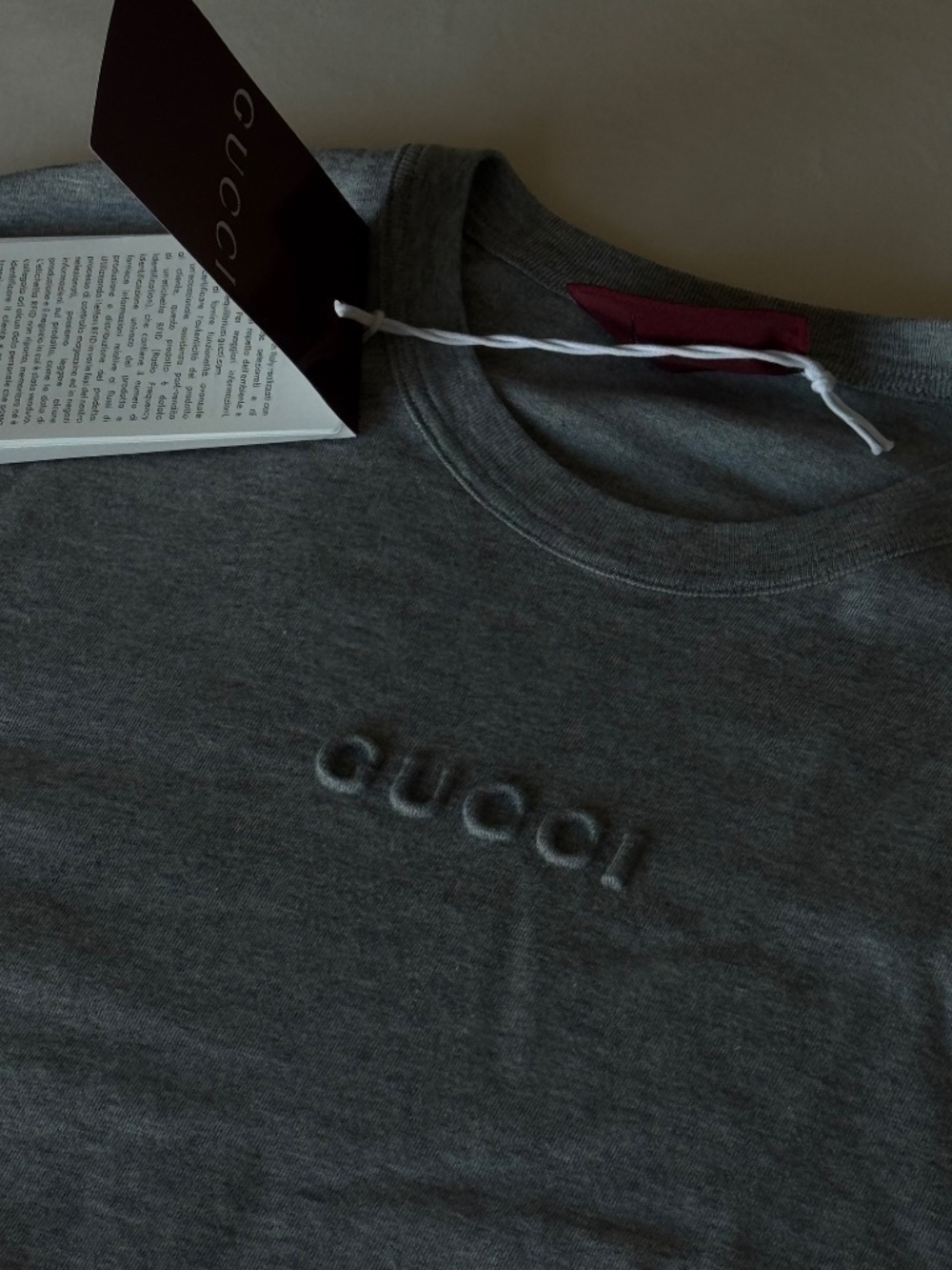 GUCCI COTTON JERSEY EMBOSSED T-SHIRT - Picture 3 of 5